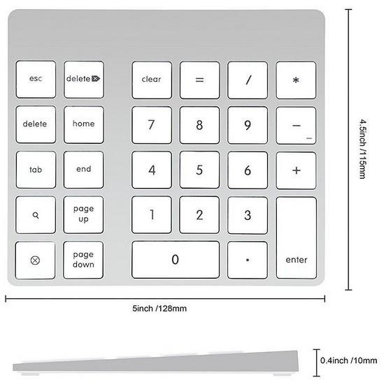 Alcey Magic Keypad & Calculadora Combo inalmbrico con Bluetooth