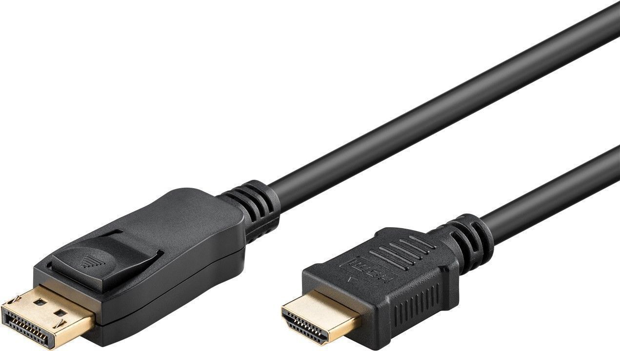 Cable DisplayPort 1.2 (M) a HDMI (M) 2m, Color Negro, Conversor